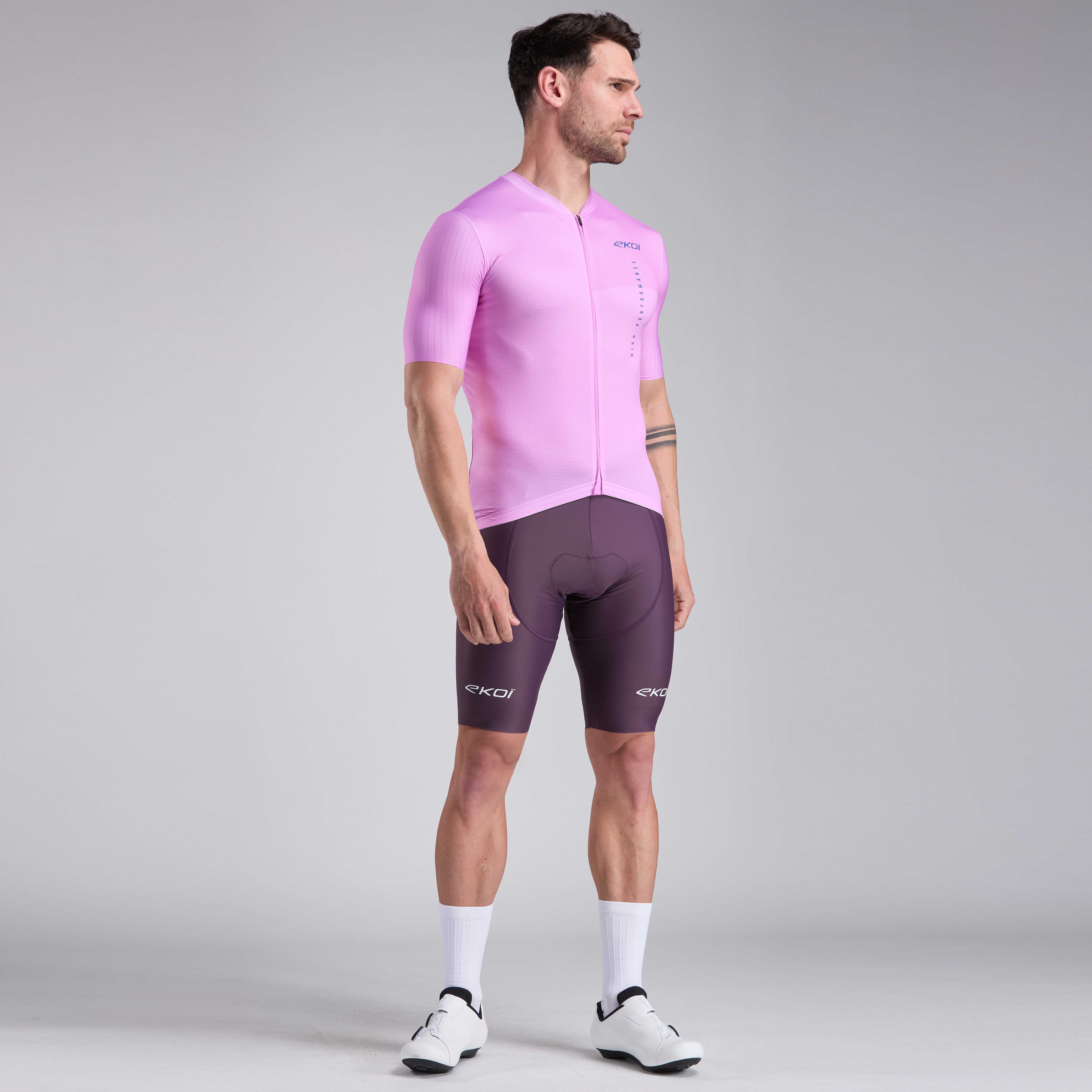 Maillot Cycliste Ekoï Rose – Taille L – Zip Intégral – Polyester – Occasion