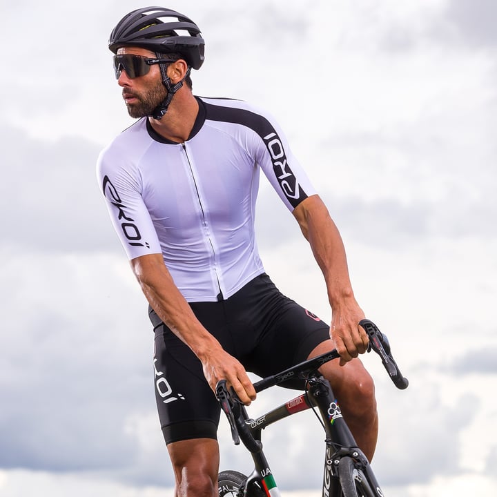 Maillot été EKOI ROAD Blanc Noir