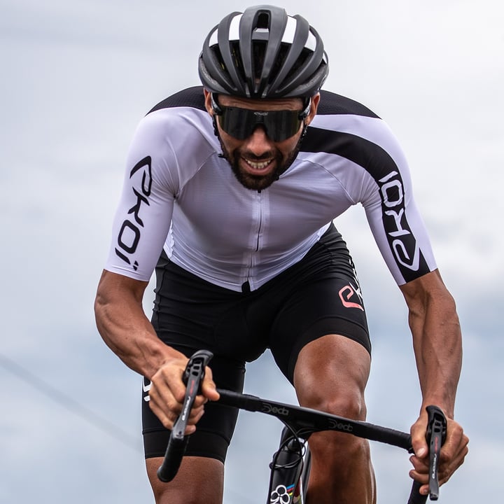 Maillot été EKOI ROAD Blanc Noir