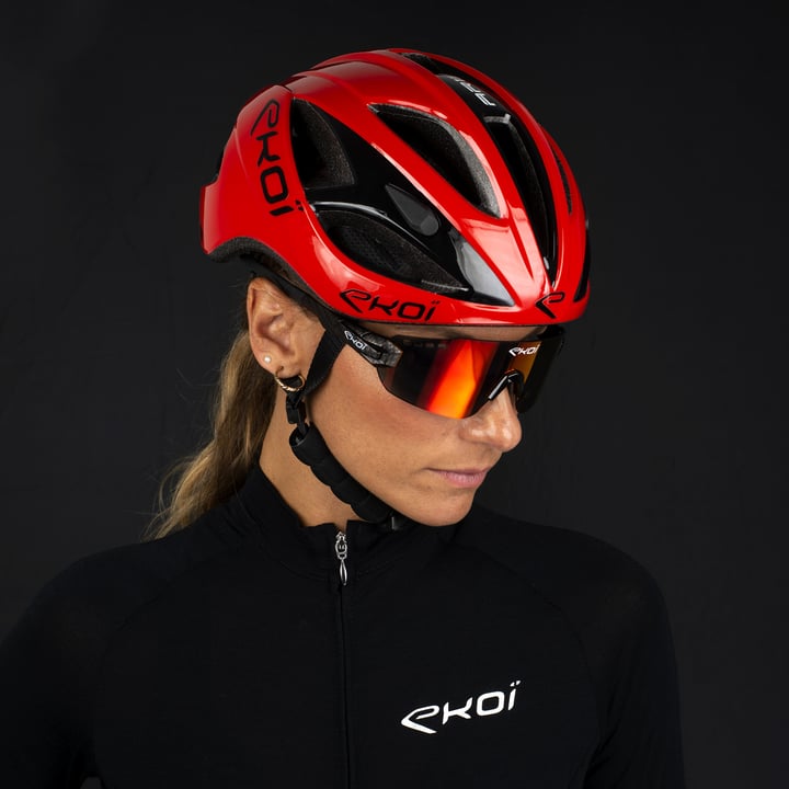 Casque EKOI AR13 EVO Rouge Noir
