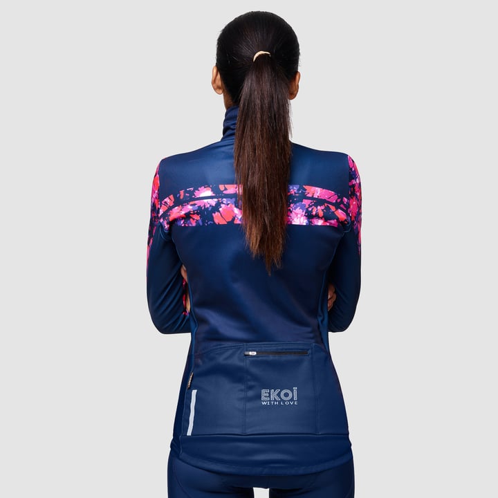 VESTE THERMIQUE FEMME EKOI FLOWER POP MARINE