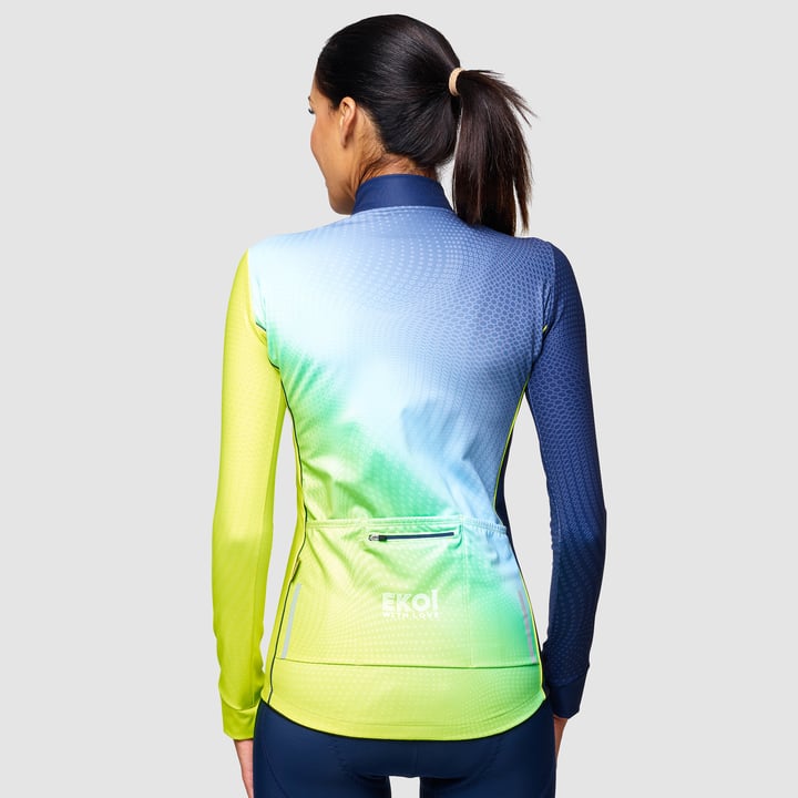 MAILLOT MANCHES LONGUES FEMME EKOI GLOW SHADES BLEU