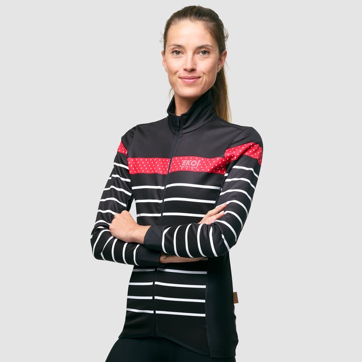 VESTE THERMIQUE FEMME EKOI STRIPES NOIR