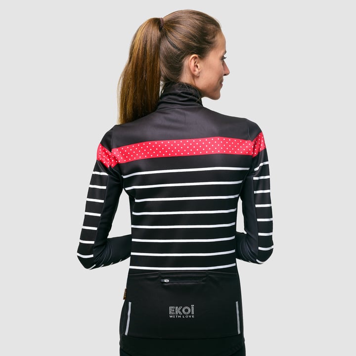 VESTE THERMIQUE FEMME EKOI STRIPES NOIR