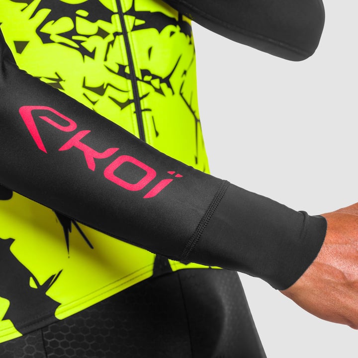Maillot manches longues EKOI MARBRE Jaune fluo