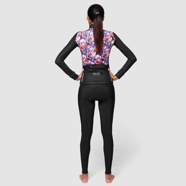 MAILLOT MANCHES LONGUES FEMME EKOI FLOWER POP NOIR
