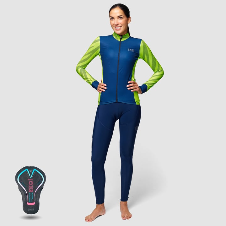 MAILLOT MANCHES LONGUES FEMME EKOI SPORTY JUNGLE FLUO