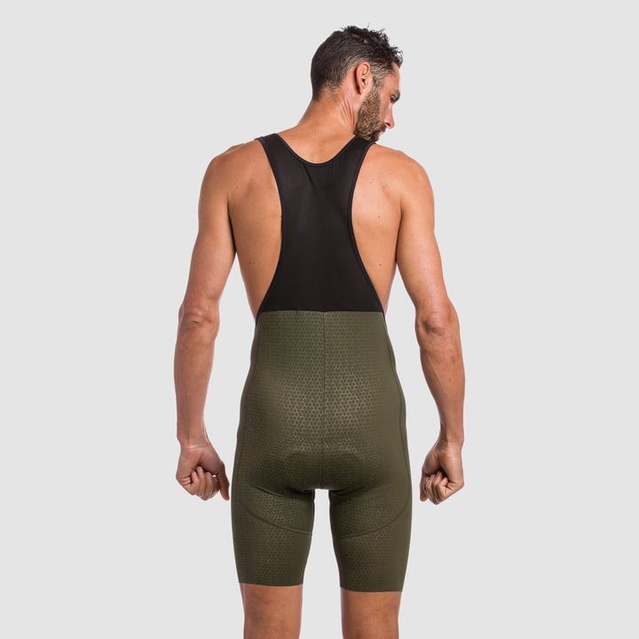 Bib-shorts EKOI 3D GEL PERF HEXA kaki