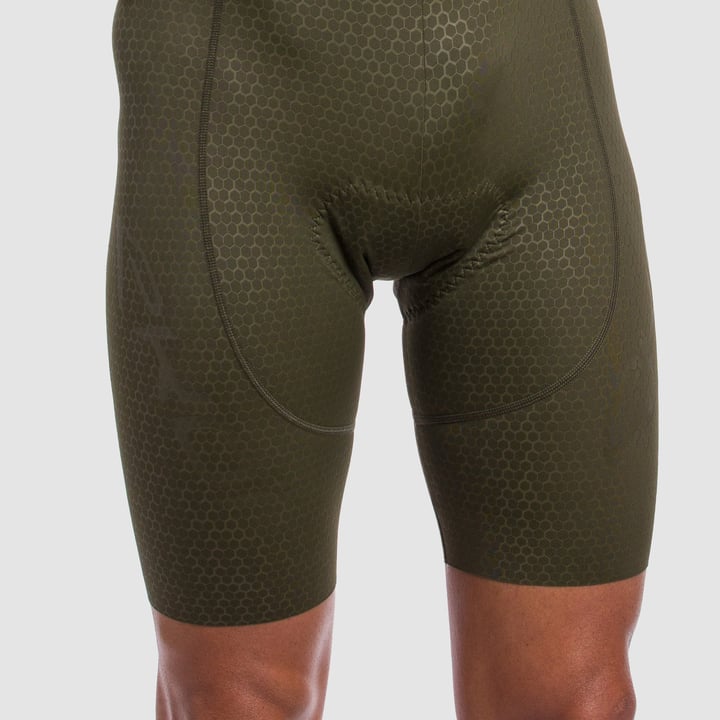 Bib-shorts EKOI 3D GEL PERF HEXA kaki