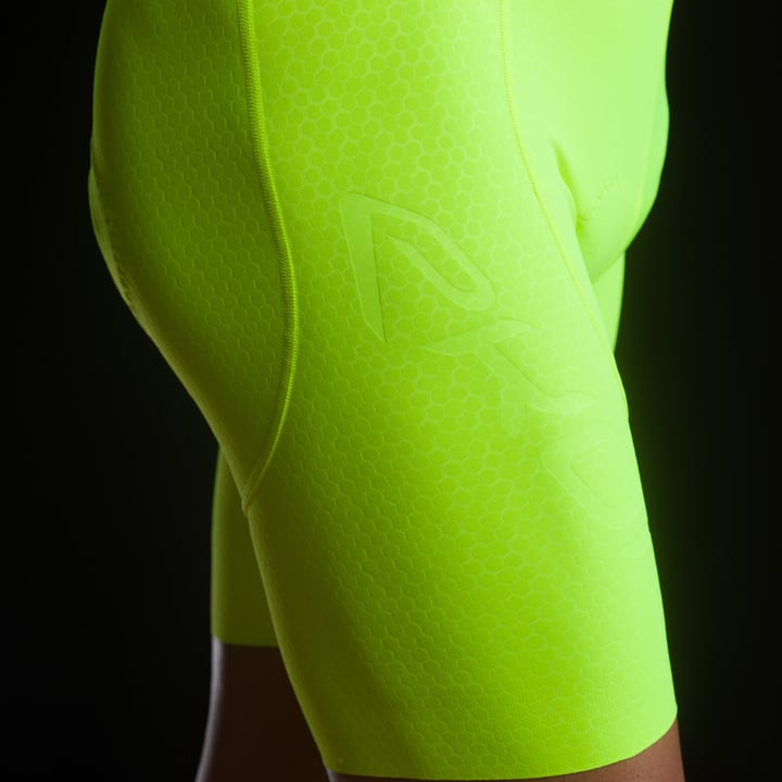 Bib-shorts EKOI 3D GEL PERF HEXA neon gul