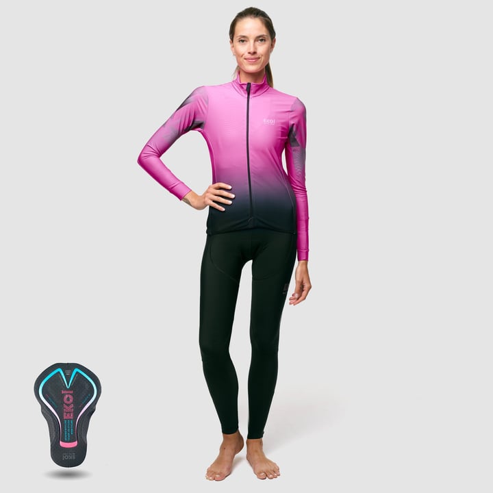 Maillot manches longues Femme EKOI GEOMETRIK Rose