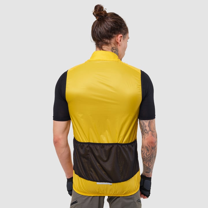 Vindvest unisex GRAVEL polstret gul