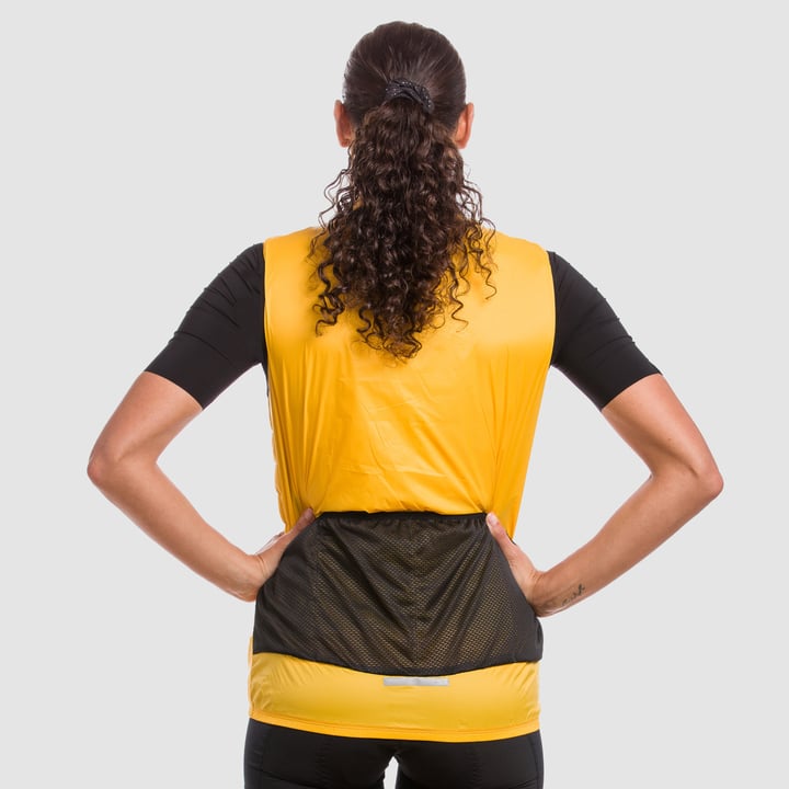 Vindvest unisex GRAVEL polstret gul