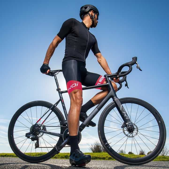 Fietsbroek EKOI Gel Memory Racing Rood