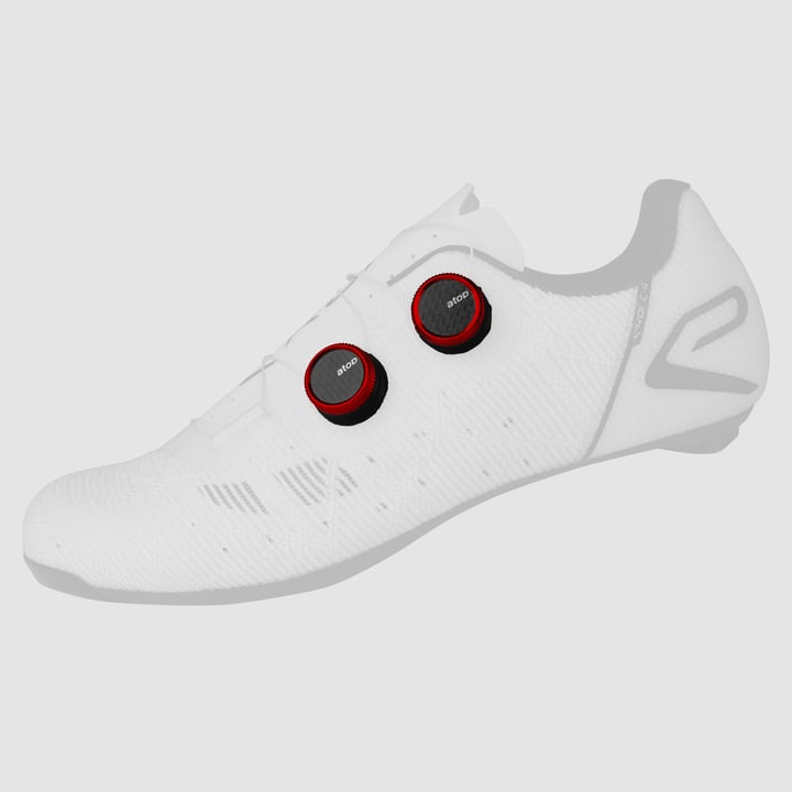 Boucles Atop carbon EKOI C4 Rouge chaussure gauche