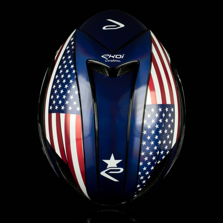 Casque personnalisé EKOI AR14 Noir STAR CHROME