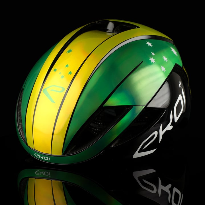 Casque personnalisé EKOI AR14 Noir STAR CHROME