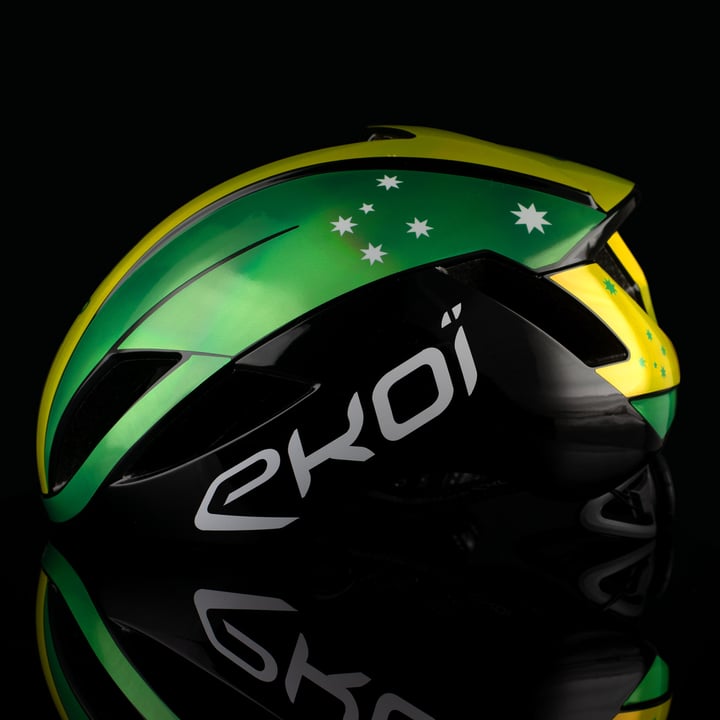 Casque personnalisé EKOI AR14 Noir STAR CHROME