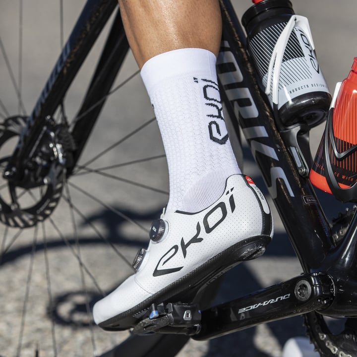 EKOI PRIMAVERA WHITE 18CM cycling socks