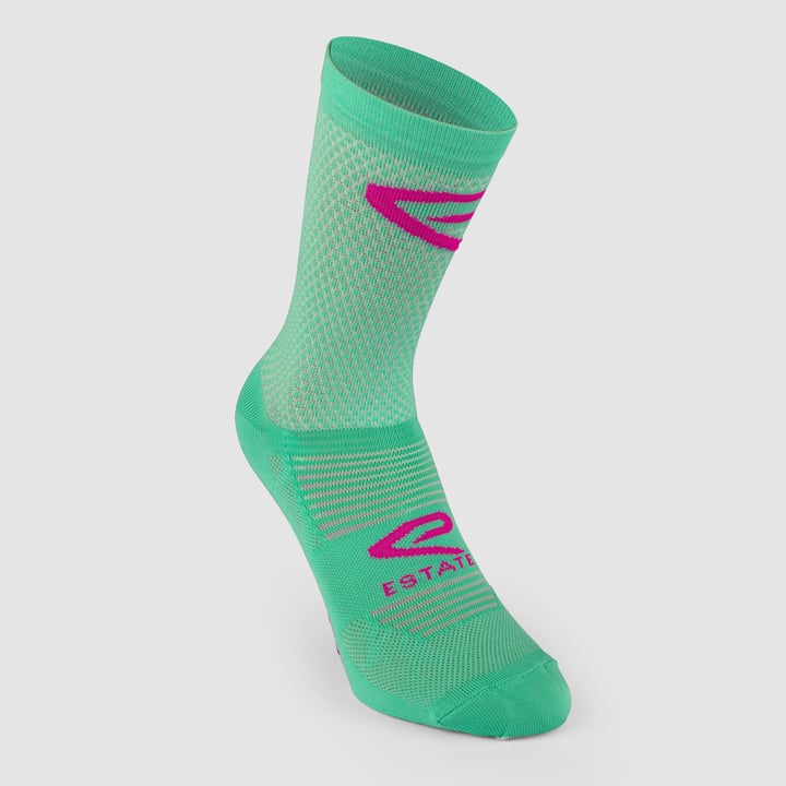 EKOI ESTATE BICYCLE Ponožky Fluo růžová zelená 14 CM