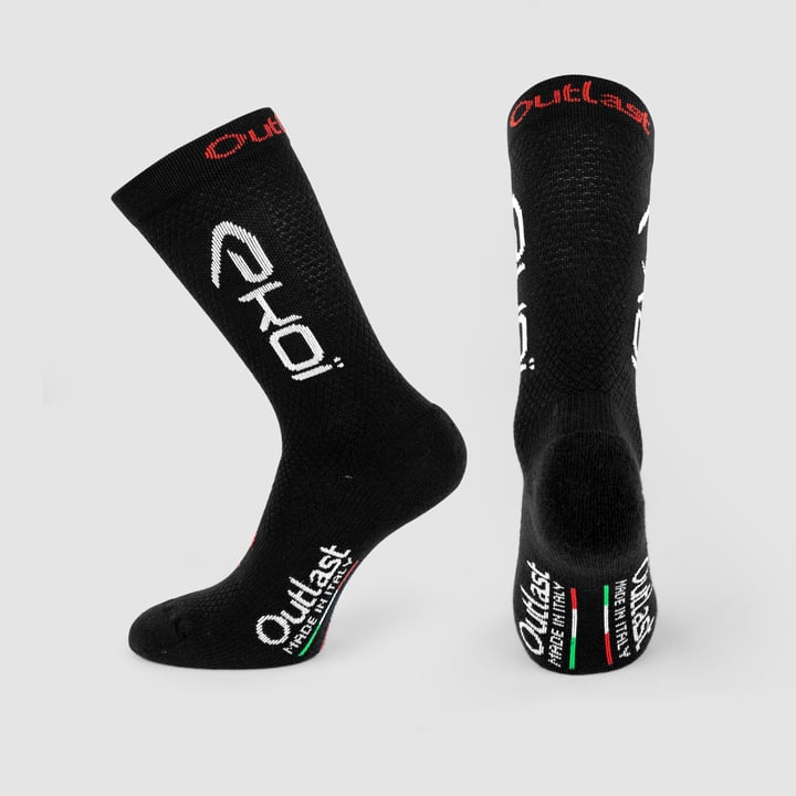 OUTLAST black 18 CM cuff winter cycling socks