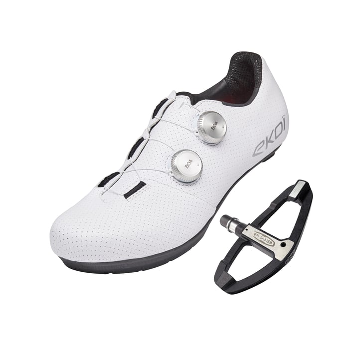 Pack PW8 Pédale CrMo & Chaussures C12 Leather Pro Full Carbon 