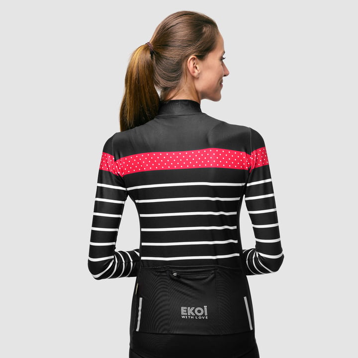 VESTE THERMIQUE FEMME EKOI STRIPES NOIR