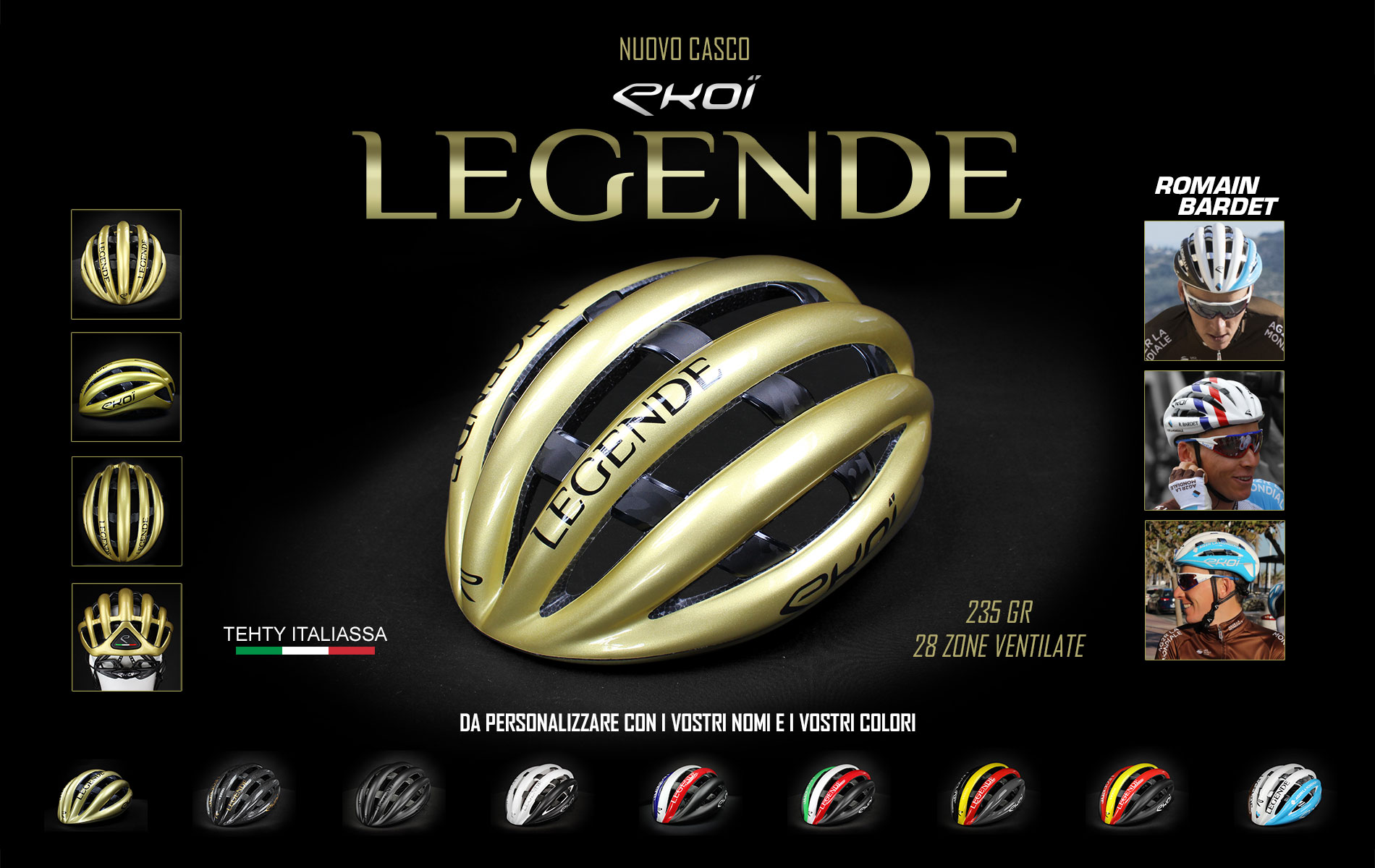 Casque EKOI LEGENDE Romain Bardet AG2R La Mondiale