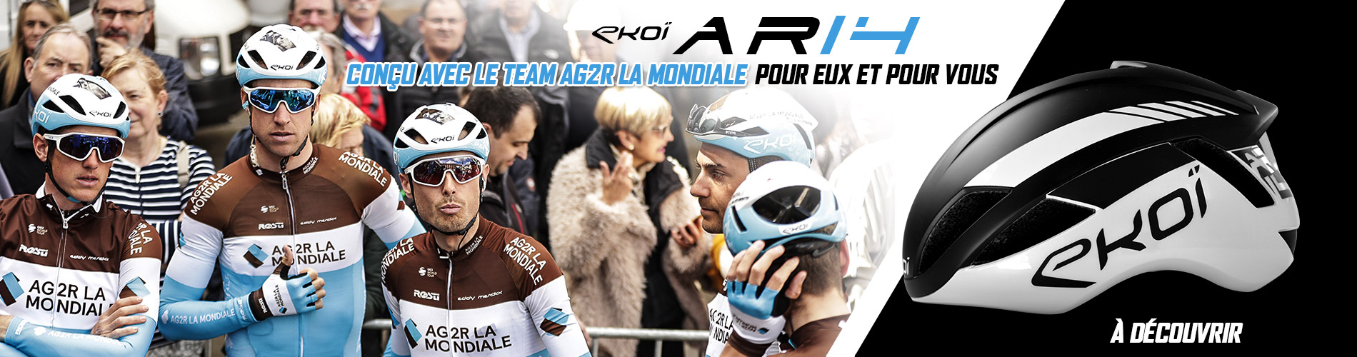 Ny EKOI AR14-hjälm med Team AG2R La Mondiale Cycling